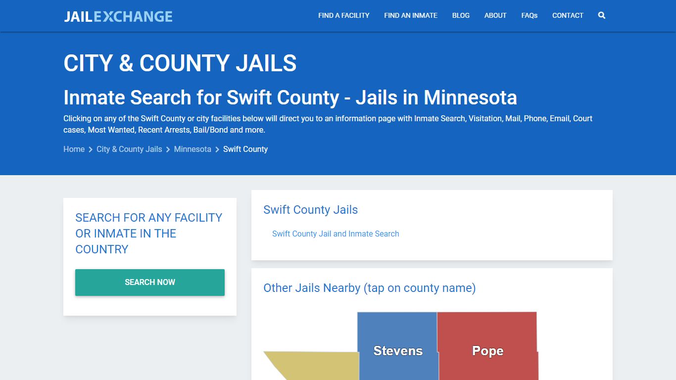Inmate Search for Swift County | Jails in Minnesota - Jail Exchange